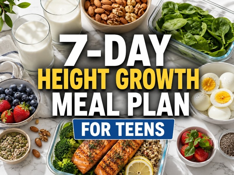 Height Growth Meal Plan for Teens (7-Day)
